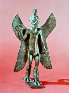 Statuette af Pazuzu, en assyrisk vinddæmon (bronze)